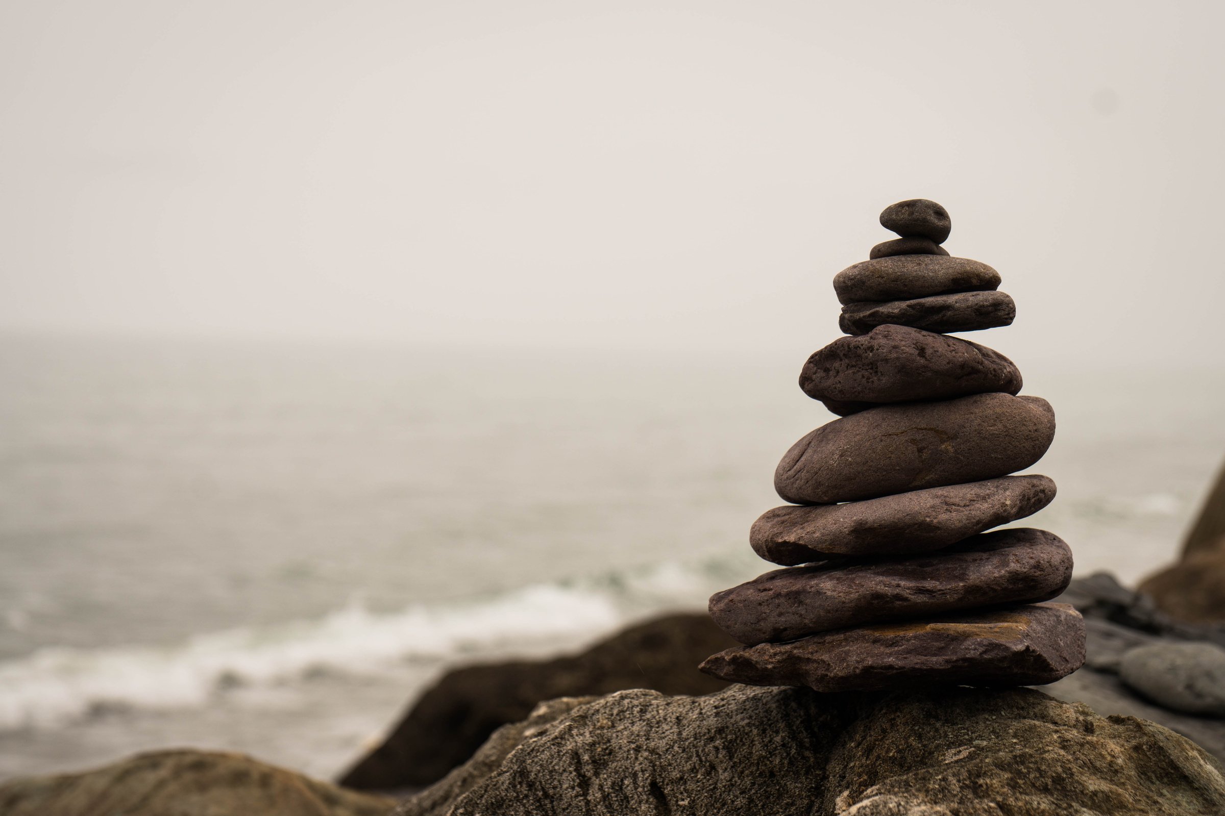 Piled Stones By the Sea